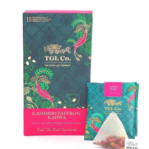 Tgl Co. Kashmiri Saffron Kahwa Retail Teabag Box