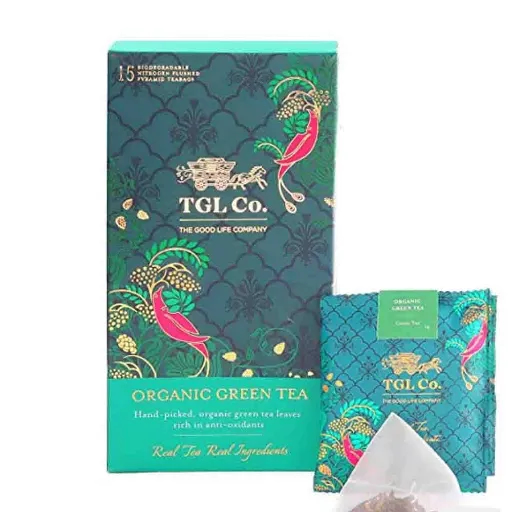 Tgl Co. Organic Green Tea Retail Teabag Box