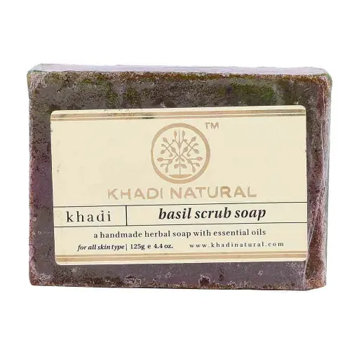 Khadi Natural Ayur Basil Scrub Soap