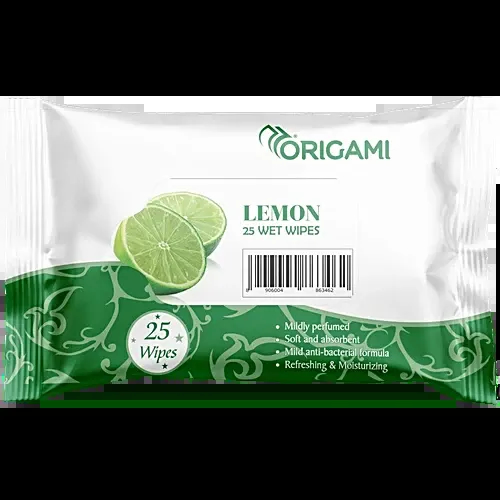 Origami Wet Wipes 15 X 20Cm 25Pulls Lemo