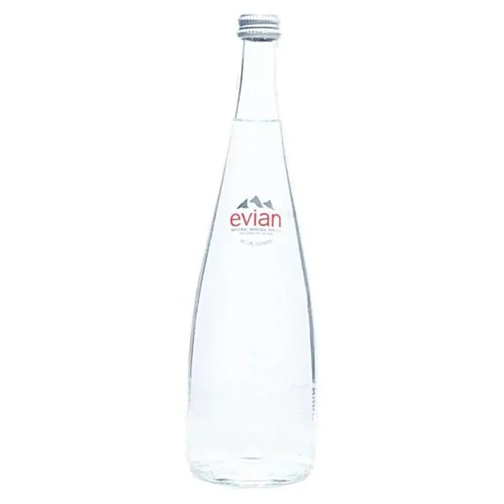 Evian Natural Mineral Water 750Ml Glass