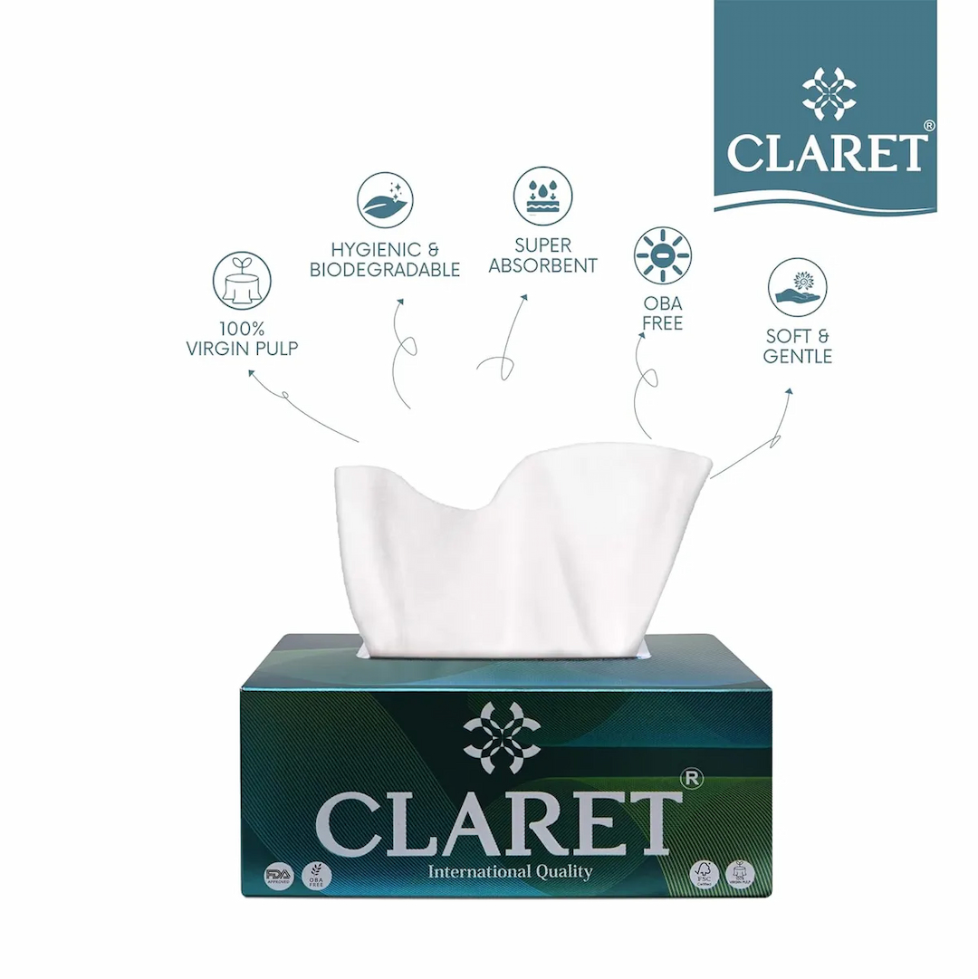 Claret Facial Tissue Soft Pack 200Pull