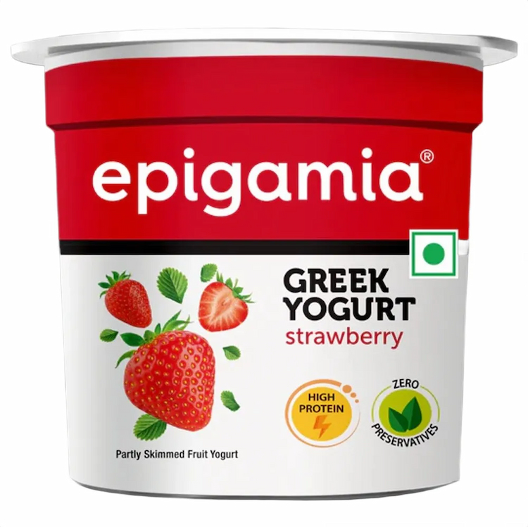 Epigamia Nas Yoghurt Strawberry 85Gm