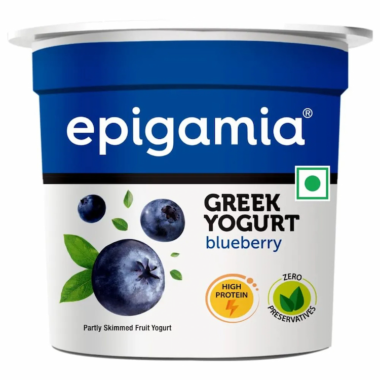 Epigamia Nas Yoghurt Blueberry 85Gm